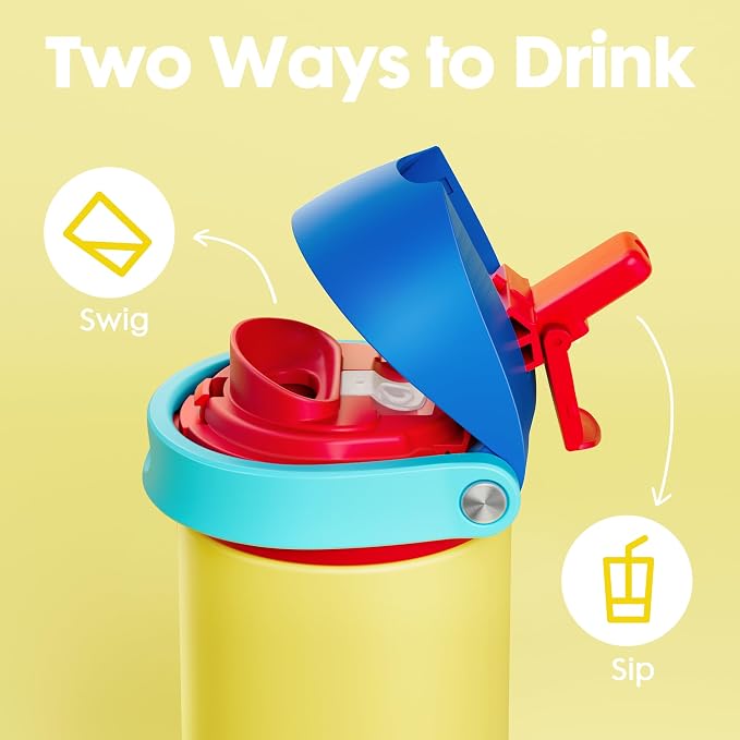 18 oz Insulated Water Bottle for Kids: Meoky Stainless Steel Water Bottle - Image 4