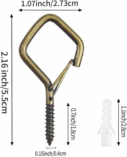 120 Pcs Bronze Eye Hooks Screw Heavy Duty, Ceiling Hooks - Image 2