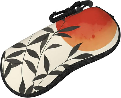 Watercolor Orca Whale Glasses Case Neoprene Portable Zipper Eyeglass Bag - Image 2