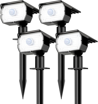 nipify Solar Lights Outdoor Waterproof, Motion Sensor Spot Lights- 4 Pack/56 by Nipify
