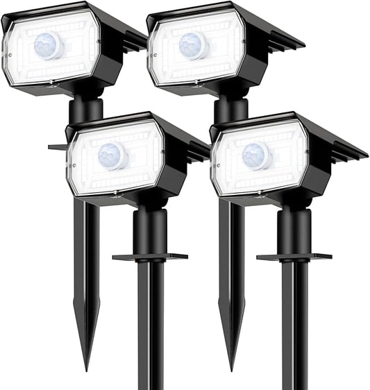 nipify Solar Lights Outdoor Waterproof, Motion Sensor Spot Lights- 4 Pack/56 by Nipify