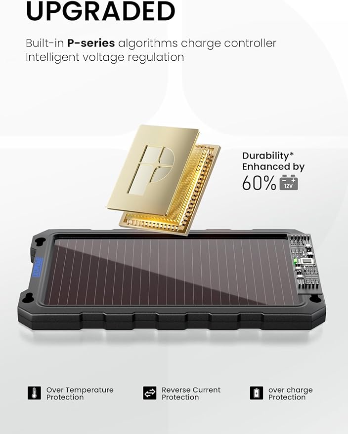 POWOXI 3.3W-Solar-Battery-Trickle-Charger-Maintainer -12V Portable Waterproof - Image 2