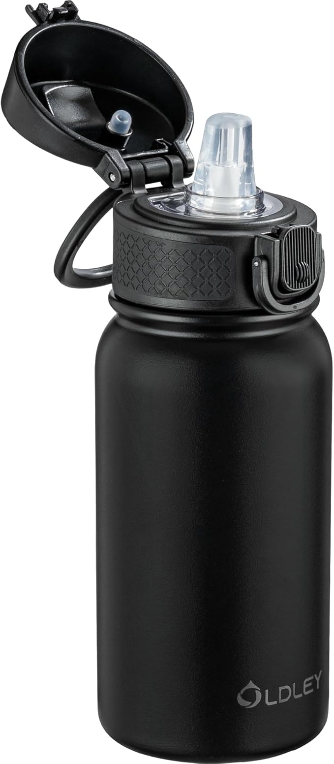 OLDLEY 12oz Kids Water Bottle, Stainless Steel Insulated Water Bottle by OLDLEY