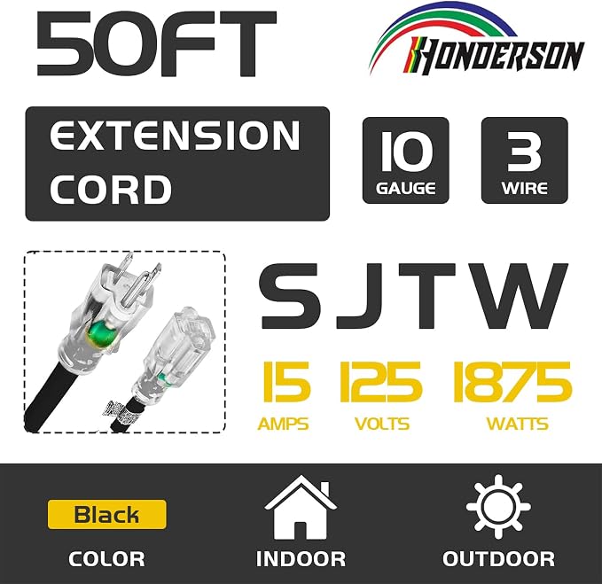 Indoor Outdoor Extension Cord Weatherproof - Image 2