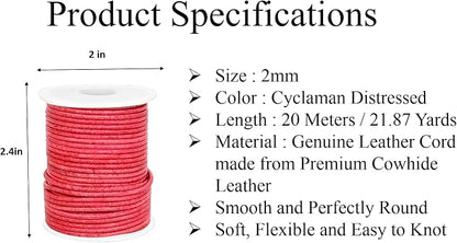 GENIQUE Real/Genuine Round Leather String Cord - Image 3