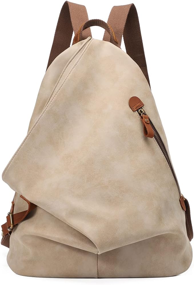 KL928 PU Leather Vintage Backpack – Large Casual Daypack Outdoor Travel by KL928