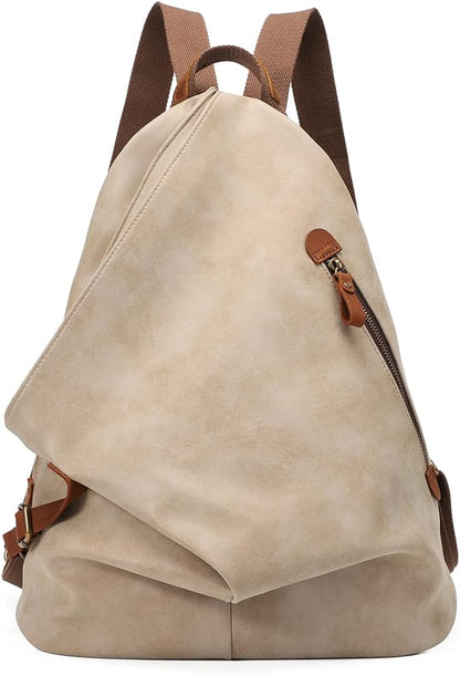 KL928 PU Leather Vintage Backpack – Large Casual Daypack Outdoor Travel by KL928