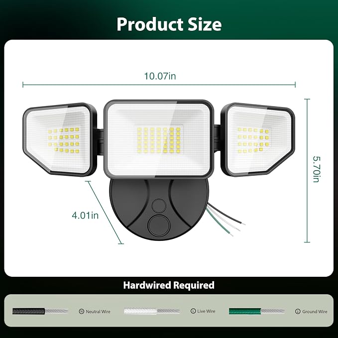 Flood Light Outdoors, 65W 6500 Lumen Super Bright LED Security Lights, 3 - Image 7
