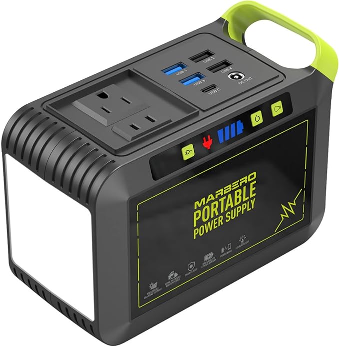 MARBERO Portable Power Station 88Wh Camping Lithium Battery Solar Generator by MARBERO