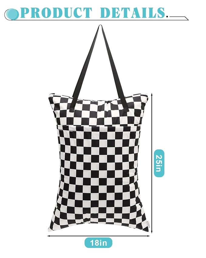 ALVA ALVABABY 2 Pack Large Wet Dry Bag Waterproof Hanging Cloth Diaper - Image 3