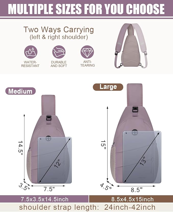 Pritent Crossbody Bags for Women Men Trendy Sling Bag Backpack Casual Chest Bag - Image 2