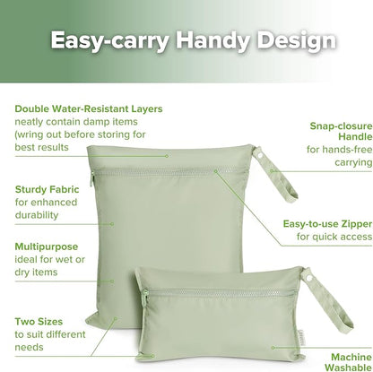 haakaa Waterproof Wet Bags for Baby Wet Dry Bags for Cloth Diaper, Swimsuit & - Image 5
