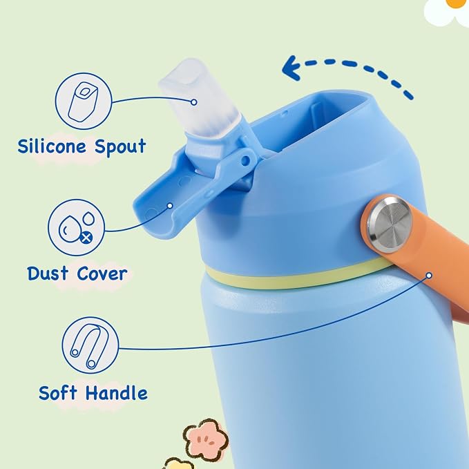 Kerilyn 12oz Kids Water Bottle, Stainless Steel Insulated Water Bottle - Image 3