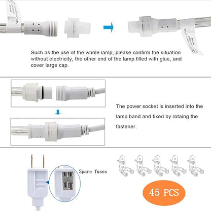 150ft LED Rope Lights Outdoor, 1080 LED Connectable and Flexible Tube Lights - Image 6