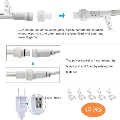 150ft LED Rope Lights Outdoor, 1080 LED Connectable and Flexible Tube Lights - Image 5