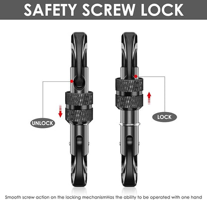 Gabbro Carabiner Clips Heavy Duty 12kN, Wiregate Aluminum Lightweight Caribeener - Image 4