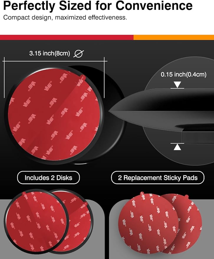 Dashboard Adhesive Mounting Disk Set - Image 3