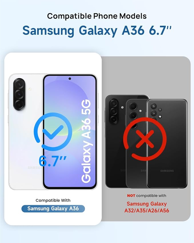 Lanhiem for Samsung Galaxy A36 Phone Case, IP68 Waterproof Dustproof, Built-in - Image 2