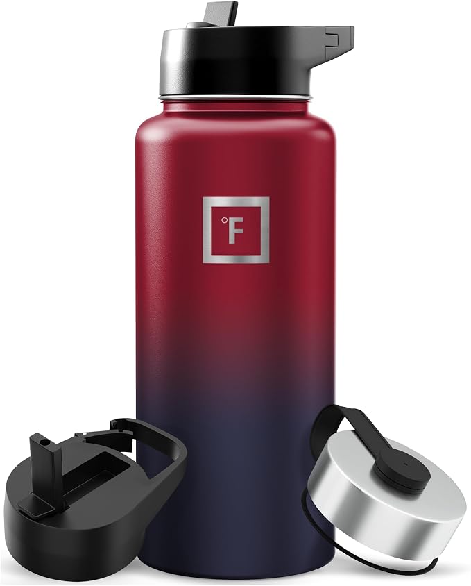 IRON °FLASK Camping & Hiking Hydration Flask - 32 oz Dark Rainbow by IronFlask