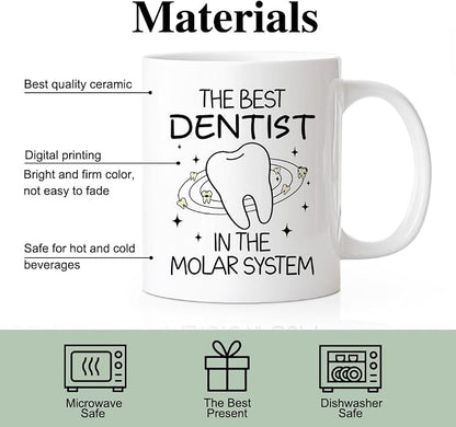 RZHV The Best Dentist, In The Molar System Funny Coffee Mug, Thank You Present - Image 3