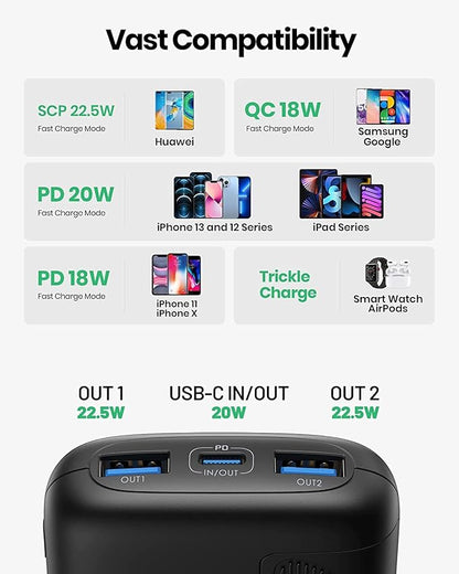 INIU Portable Charger, Smallest 22.5W 10000mAh Power Bank, USB C in/Output Fast - Image 7