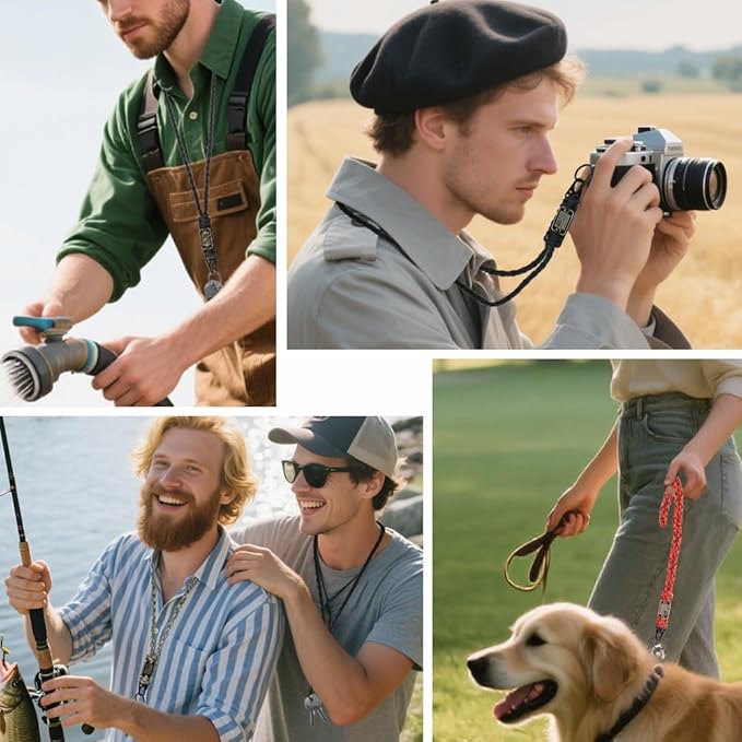 2pcs Heavy Duty Braided Paracord Lanyard Keychains - Image 6