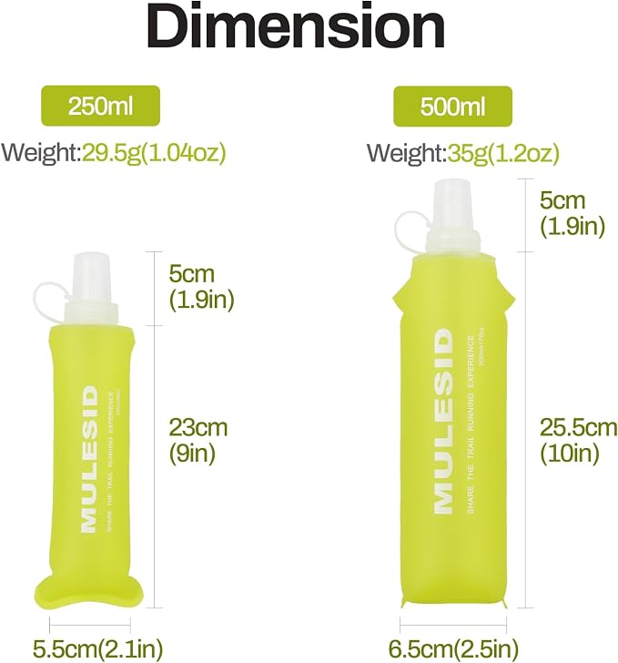 Soft Flask Running Bottles Collapsible Water Bottle Foldable - Image 3