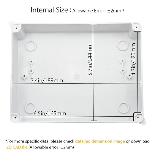 LeMotech Junction Box, Electrical Box IP65 Water Resistant Dustproof ABS - Image 3
