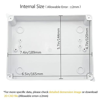 LeMotech Junction Box, Electrical Box IP65 Water Resistant Dustproof ABS - Image 3