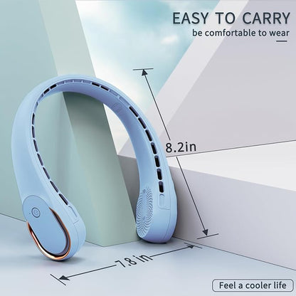 ASNUG Neck Fan, Bladeless Neck Fan, USB Rechargeable Personal Fan, 4000 mAh - Image 6