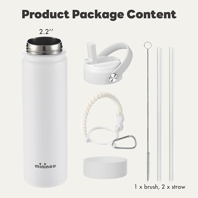 mininoo Insulated Stainless Steel Water Bottle - Image 7