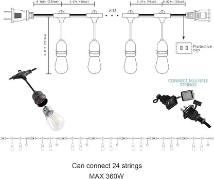 Banord Outdoor String Lights, 50FT Waterproof Patio Lights - Image 4