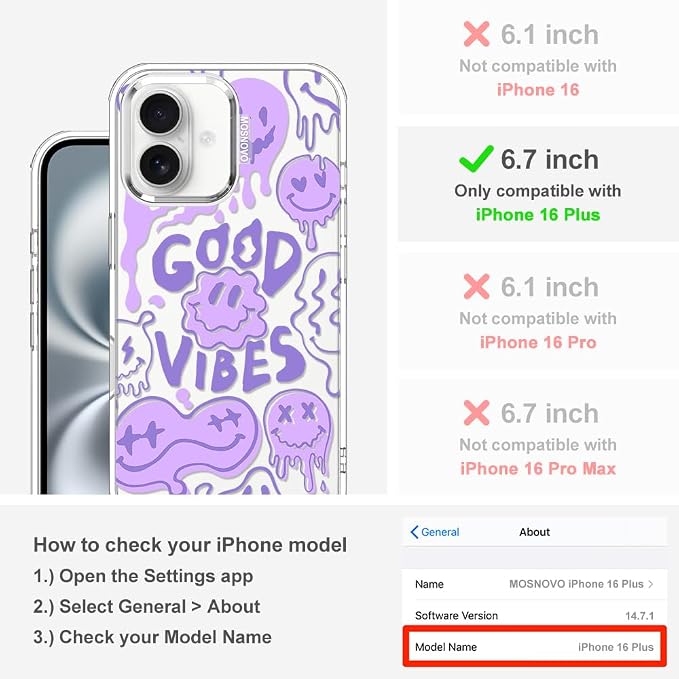 MOSNOVO Case for iPhone 16 Plus - Image 2