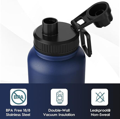 Navigate 32 oz Stainless Steel Insulated Water Bottle, Double Walled Leak Proof - Image 4