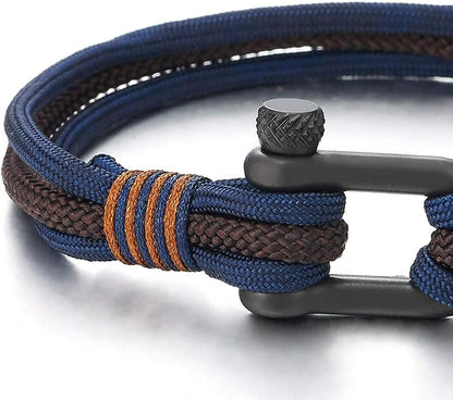COOLSTEELANDBEYOND Men Women Steel Screw Anchor Shackle Nautical Sailor Rope - Image 4