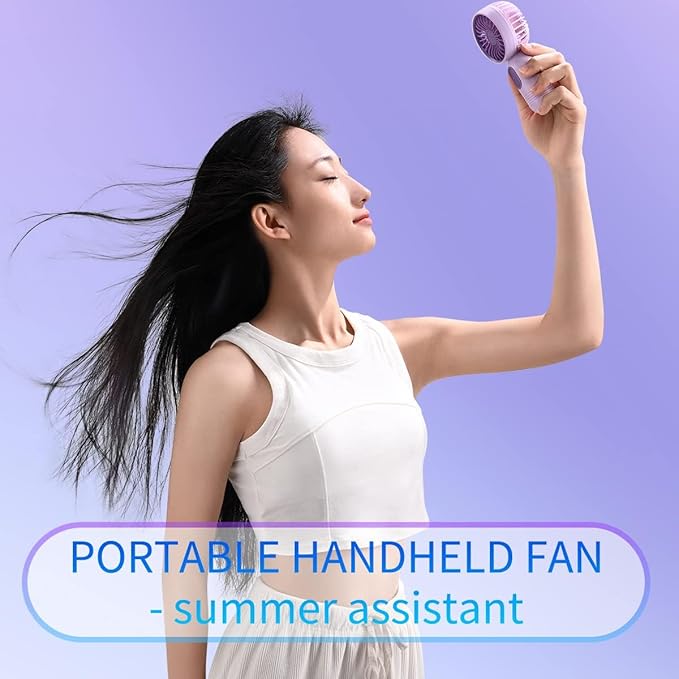 VanSmaGo 3 PCS Portable Handheld Mini Fans, USB Rechargeable Personal Fan - Image 4