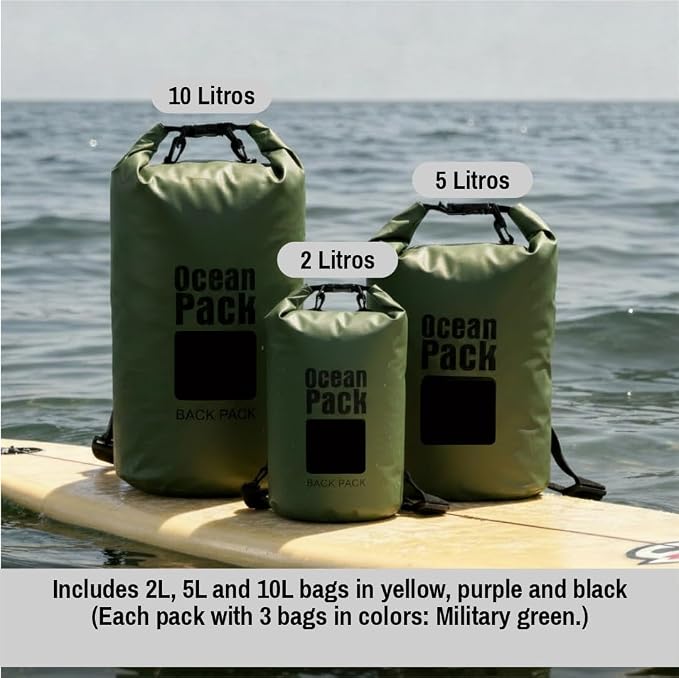 Waterproof Dry Bag Set of 3 – Roll Top PVC Dry Bags Waterproof - Image 6