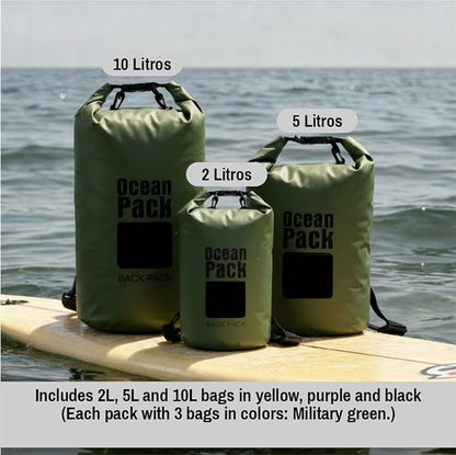 Waterproof Dry Bag Set of 3 – Roll Top PVC Dry Bags Waterproof - Image 6