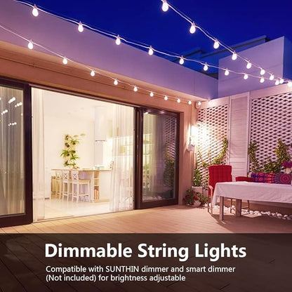 SUNTHIN White String Lights, 48ft White Outdoor Lights - Image 5