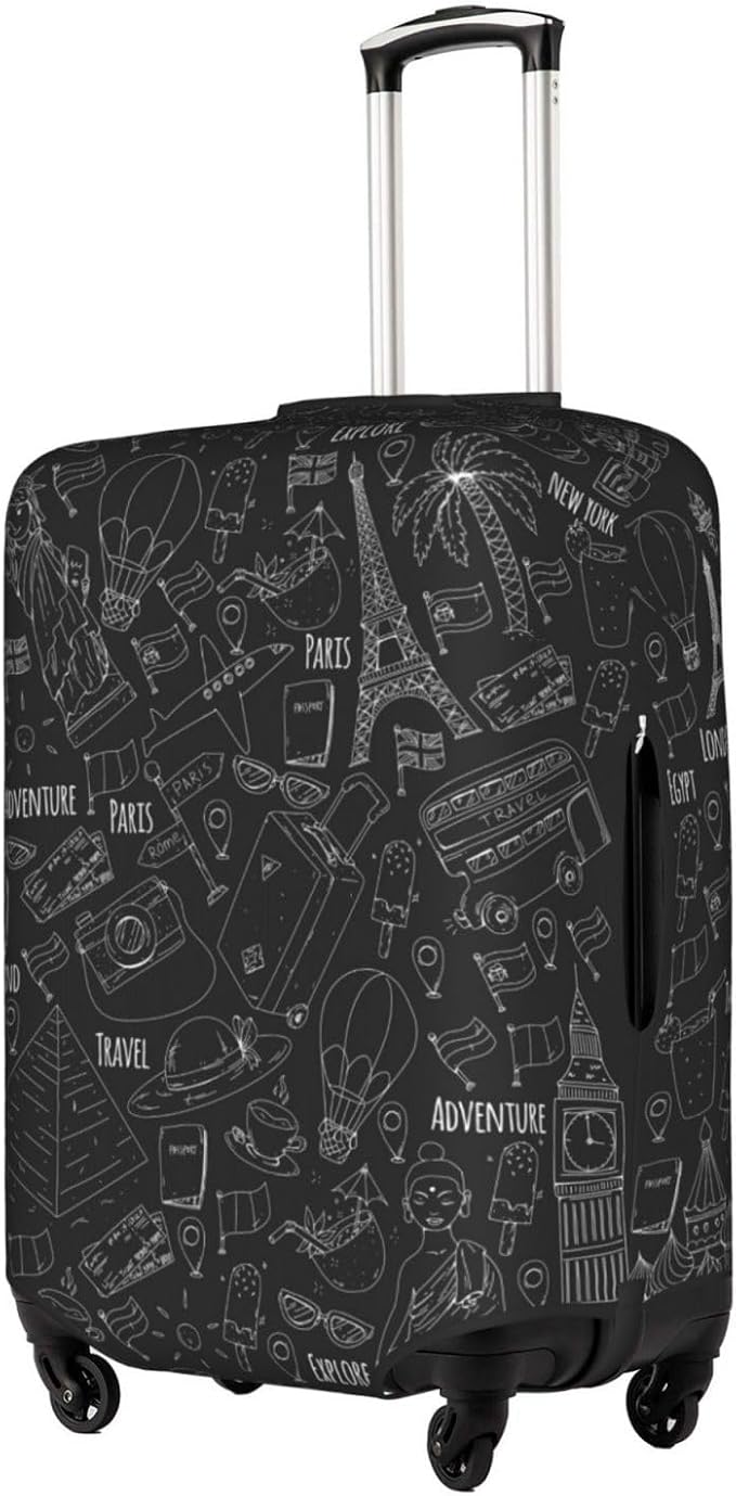 World Marks Luggage Cover for Suitcase and Luggage Tag Combination, Elastic - Image 7