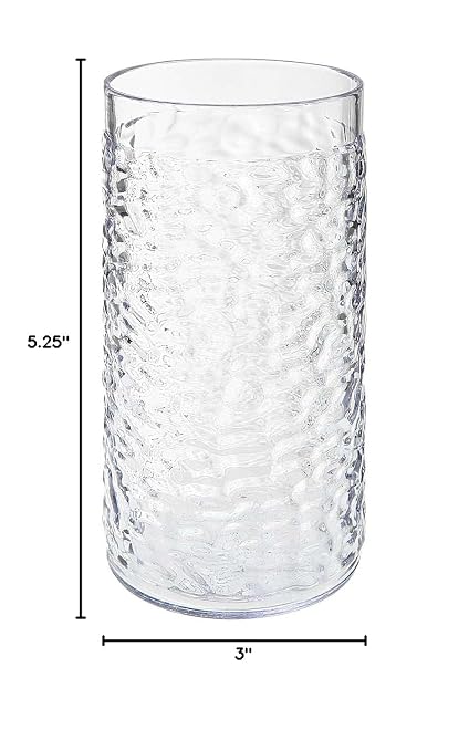 G.E.T. 3316-CL-EC Heavy-Duty Shatterproof Plastic Pebbled Tumbler, 16 Ounce - Image 6