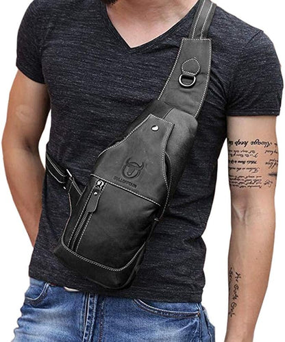 Hebetag Leather Sling Bag Backpack - Image 5