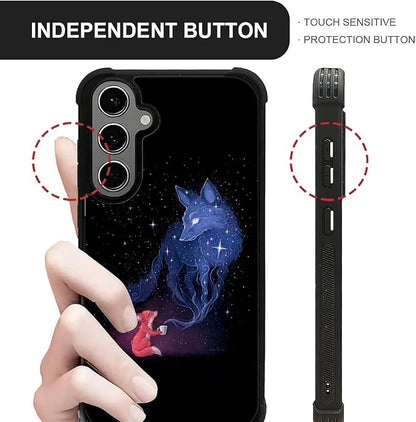 for Samsung Galaxy S24 S25 Plus Case, Galaxy Fox Wolf Pattern Graphic Design - Image 6