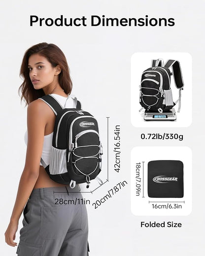 CROSSGEAR 24L Hiking Backpack, Lightweight Foldable Packable Daypack - Image 4