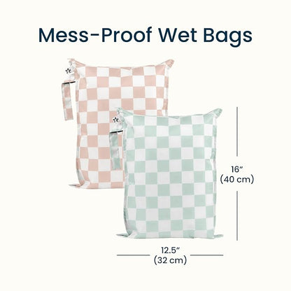 Tiny Twinkle Mess Proof Wet Bags | 2-Pack Reusable Waterproof Wet Bags - Image 6