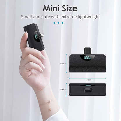 Mini Portable Charger USB C Power Bank, Upgraded 5200mAh PD Fast Charging - Image 2