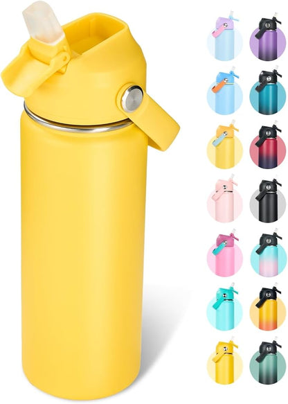 Fijinhom 18oz Insulated Stainless Steel Water Bottle, Wide Mouth Double Wall by Fijinhom