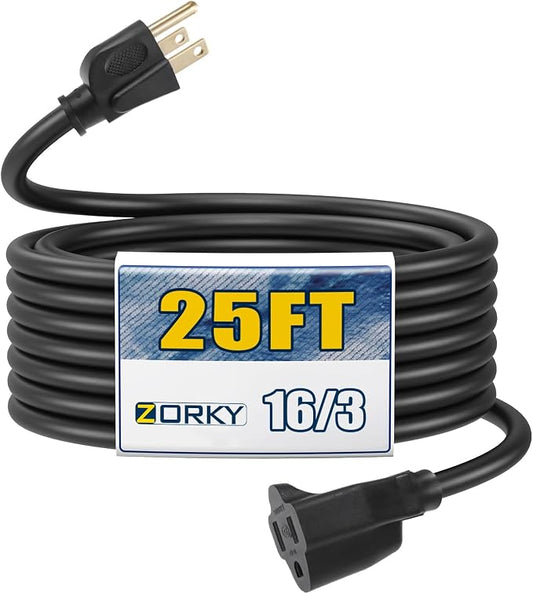 25ft Outdoor Extension Cord for Christmas Decorations by Zorky