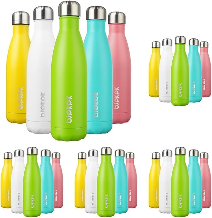 BJPKPK Insulated Water Bottles -17oz/500ml -Stainless Steel Water bottles by BJPKPK