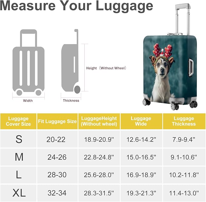 ANNA QUEEN Christmas Dog Luggage Cover, Cute Puppy - Image 6